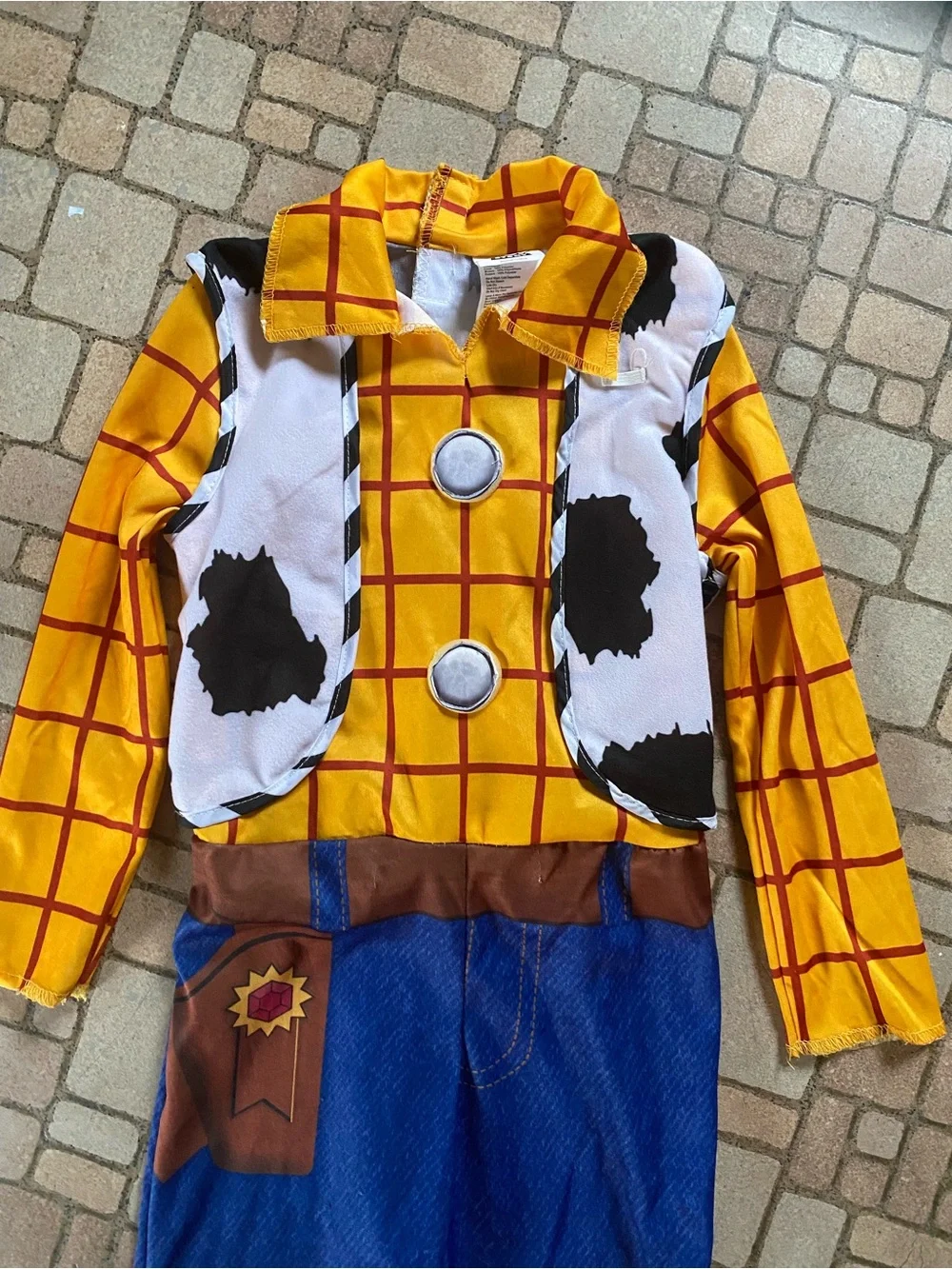 Woody Toy Story Disney Yellow Plaid & Blue Cowboy Costume